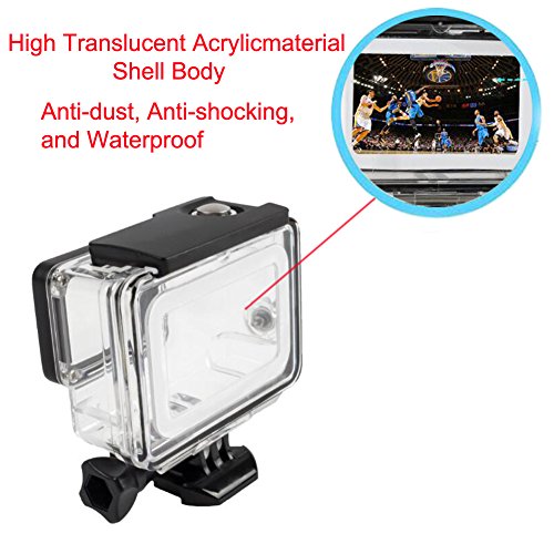 Housing Case, Walway Waterproof Protective Diving Housing Cover Shell Mount for GoPro Hero6 Hero5 Action Camera, with Bracket & Quick Release, 45m Underwater