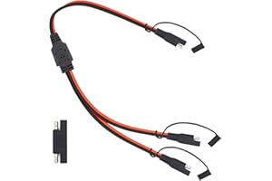 Billion wealth 2Feet / 65cm 14 AWG SAE Connector Y Splitter 1 to 2 Extension Cable Compatible with Solar Connection and Transfer