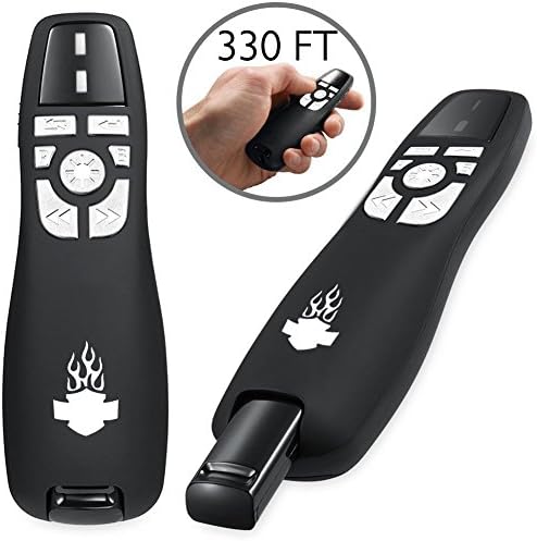 Wireless Presenter, Hhusali Wireless Presenter, RF 2.4GHz Powerpoint Clicker Presentation Remote Control