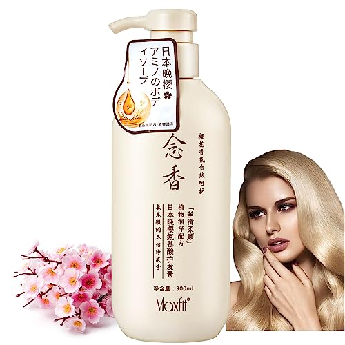 Japanisches Shampoo Gegen Haarausfall, 300 Ml – Mit Kirschblütenduft, Für Männer & Frauen