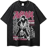Anime Osaki Nana T Shirt,Anime Illustration Original Art Painting Osaki Nana Short Sleeve Tshirts Round Neck Casual Fashion T
