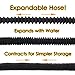 Morvat Expandable Garden Hose, Water Hose, Expanding Garden Hose, Flexible Hose, Retractable Hose, 3800D Brass + 10 Setting Spray Nozzle + Heavy Duty Brass Nozzle + Hose Holder + Carry Bag, 75 FT