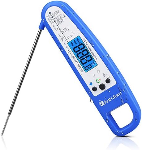 Digital Meat Probe Thermometer for Grilling Smoker Electronic Cooking Food Thermometer-Instant Read and with Big Backlit LCD for BBQ Kitchen Food Milk Candy and Bath Water