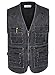 Eidlvais Men's Multi-Pockets Vest For Outdoors Travels Sports Black Size XL