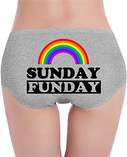 Msyspsc Sunday Is A Funday Stretchable Women's Briefs Medium Ash