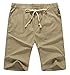 Mr.Zhang Men's Linen Casual Classic Fit Short Summer Beach Shorts