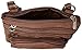 Goson Genuine Leather Organizer Womens Crossbody Bag Dark Brown