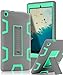 TOPSKY Case for All-New Amazon Fire HD 8 2016 (6th Gen),[Kickstand Feature],Shock-Absorption/High Impact Resistant Armor Defender Case for Fire HD 8 Tablet (6th Gen, 2016 Release), Grey/Green