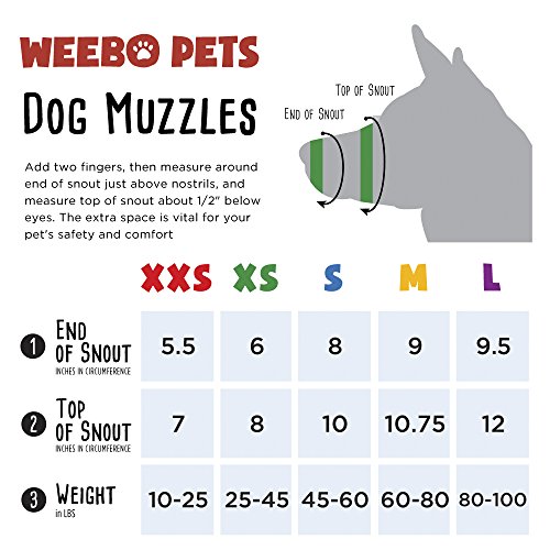 Weebo Pets Breathable Nylon Cloth Safety Muzzle (XS)