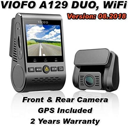 Viofo A129 Duo - Dual Channel WiFi Dash Camera, UK version Sony Starvis (A129 Dual + 64GB)