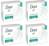 Dove Soap Beauty Bar, Sensitive Skin Unscented, 16-Pack. 25% Moisturizing Lotion & Cream. Hypo-Allergenic & Fragrance Free. Great for Hands, Face & Body! (16 Bars of Soap, 3.5oz Each Bar)