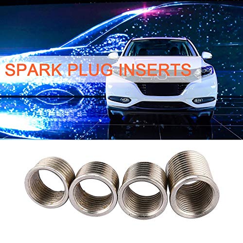 MqbY 5PCS Spark Plug Carbon Steel Cylinder Head Re Thread Rethreader Repair Tap Kit Rethread Tool Reamer Inserts Kit