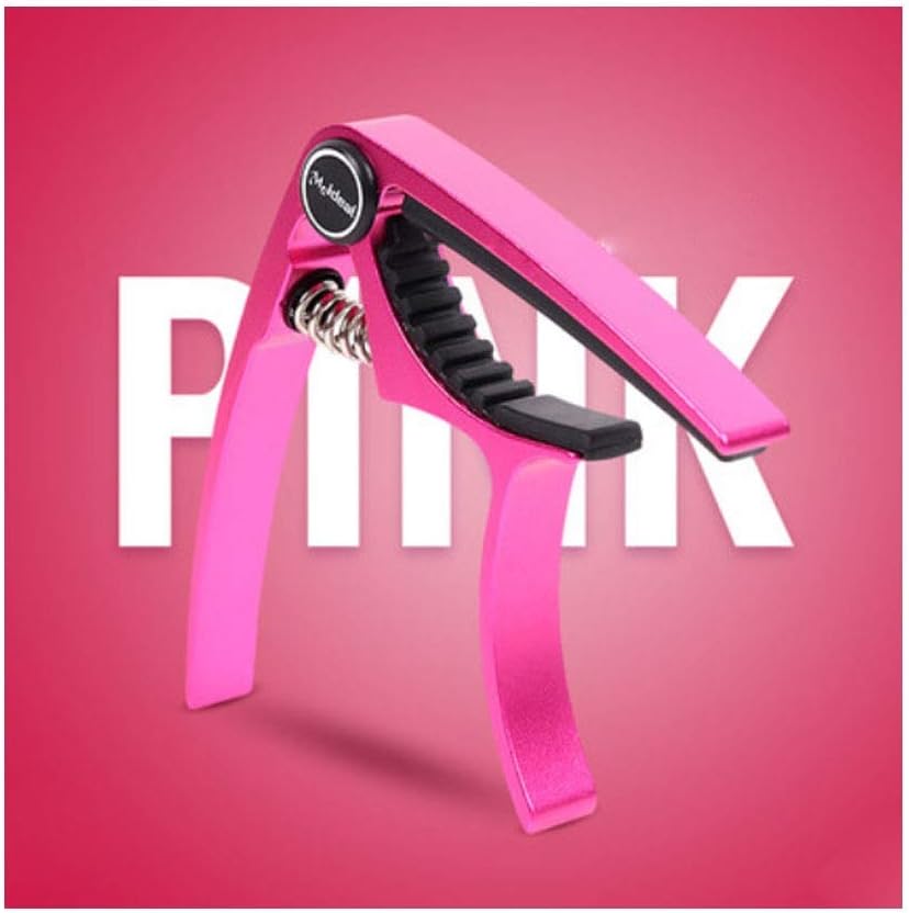 Capos, Colorful Multi-color Multi-selection Guitar Capo, Aluminum Alloy Bakelite Guitar Universal Sound Clip (blue, Gray, Pink, Green, Brown) (Color : Pink)