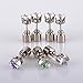 LED Earrings, 4 Pair Glowing Light Up Earrings Bright Stylish Fashion Ear Pendant Stud Stainless for Party Men Women Halloween Thanksgiving