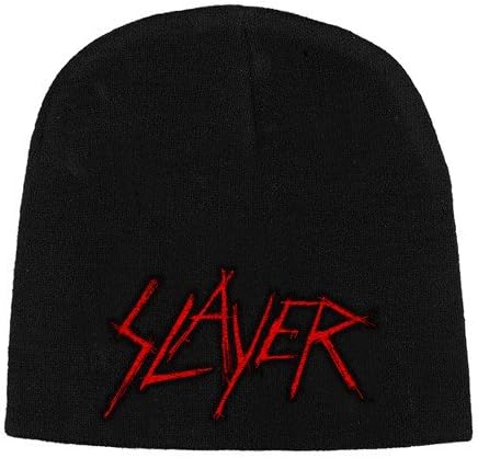 Amazon Co Jp Slayerロゴニットbeanie Hat公式スラッシュメタルheadgearアパレル商品 服 ファッション小物