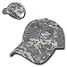 American Flag Embroidered Washed Cotton Baseball Cap - ACU Camo