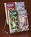 Steel Wire Brochure Storage Rack with (4) Pockets, Chrome Finish, Tiered Design, Rubber Feet, Countertop, 9-1/4 x 11-1/4 x 7-1/4-Inch - Sold in A Set of 3