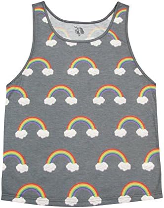 Gay Pride Rainbow Tank Top Grey - Size M