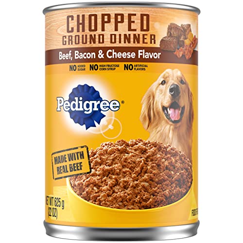 Pedigree Chopped Ground Dinner Adult Wet Dog Food Beef Bacon
