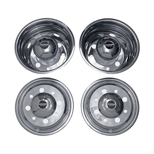 Pacific Dualies 33-1950 Polished 19.5 Inch 8 Lug Stainless Steel Wheel Stimulator Kit for 2003-2014 Chevy GMC 4500/5500/6500 Truck 1990-2017 Ford F650