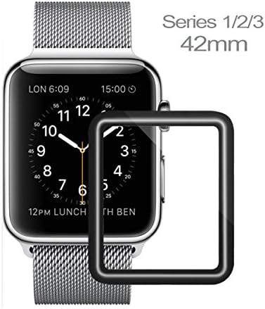 Apple Watch Screen Protector 42mm, iWatch Tempered Glass Screen Protector, Anti-Scratch Scratch Resistant, Full Coverage Scratch Proof Screen Film for Apple iWatch 42mm Series 1/2/3 [1 Pack]