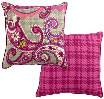 Amazon Com Vera Bradley Reversible Toss Pillow Paisley Meets