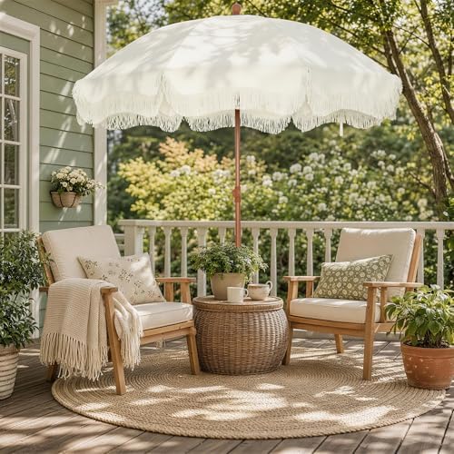 allen + roth teal green stripe market 9-ft patio umbrella Cesicia 9 ft. Steel Outdoor Patio Umbrella Market Umbrella in Blue Striped  with Push Button Tilt and Crank YJHASAK09L