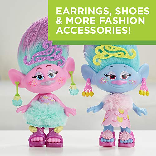 Dreamworks Trolls Poppy & Twins Celebration Pack, 3 Dolls 9" Tall with