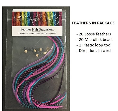 3 Feather+Extensions+Rooster+Feathers+Purple