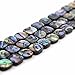 Natural 10mm Abalone Shell Flat Rectangle Beads Strand 16 Inch Jewelry Making Beads