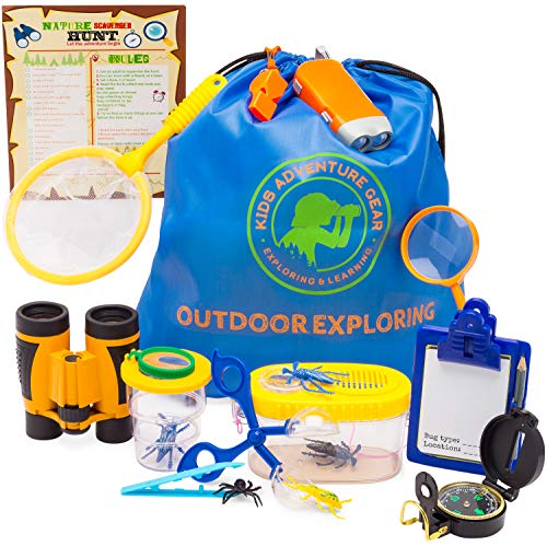 Outdoor Adventure Kit for Kids-20 pc Bug Catching & Explorer Kit-Binoculars