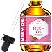 Neem Oil by Leven Rose, Organic 100% Pure Cold Pressed Unrefined Natural for Hair, Skin, Lips, Face, Acne, Eczema, Rashes, Scars, Stretch Marks, Collagen Boost, Wrinkles, Beards 4 oz