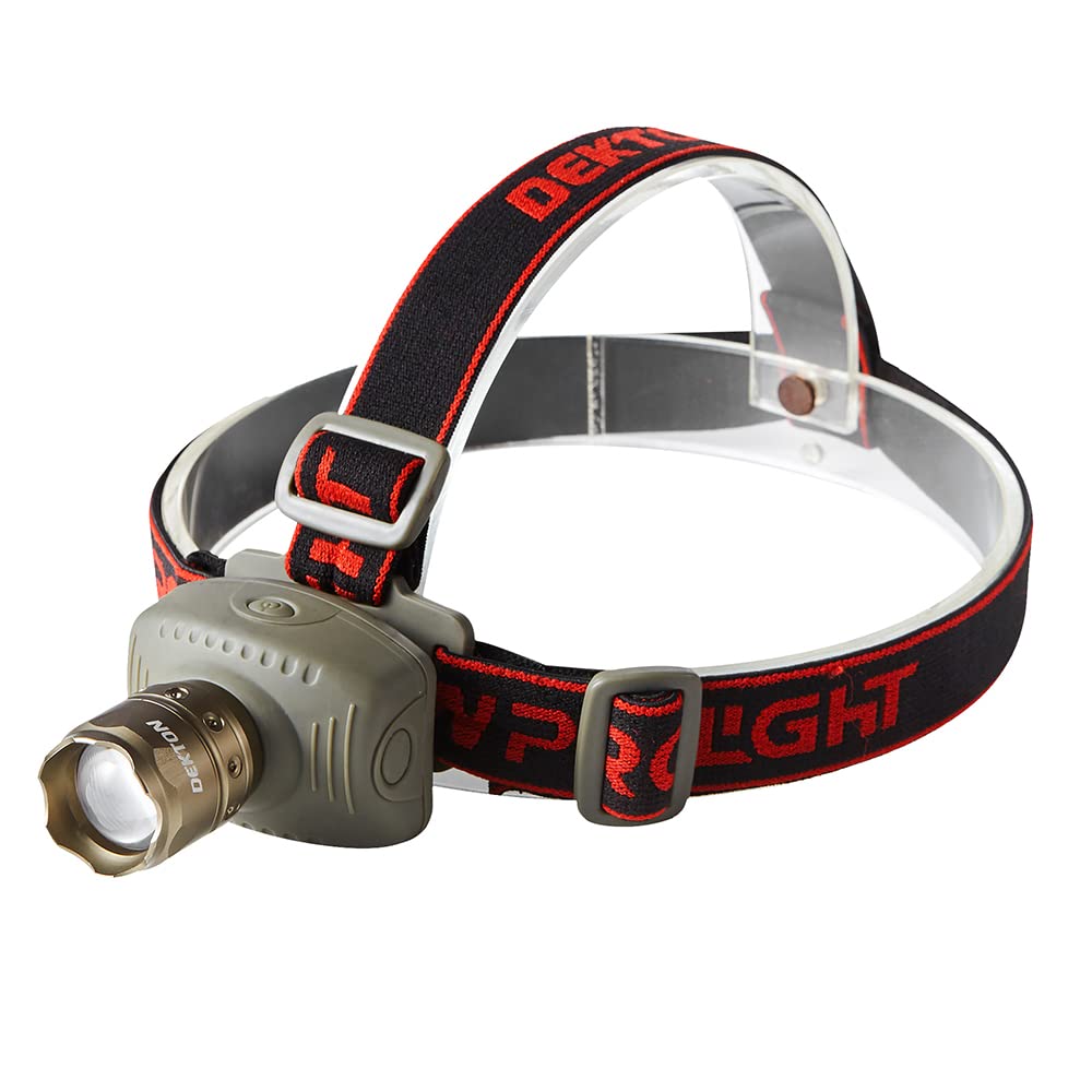 Dekton Pro Light XA160 Searcher Head Torch | 160 Lumens Brightness| 200m Beam Distance| Adjustable Headband| Lightweight & Durable Design| Ideal for Outdoor| Multiple Light Modes| USB Rechargeable