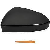 Mirror Cover Compatible with 2013-2020 Ford Fusion Passenger, No Signal | Compatible with Ford Fusion mirrors without signal. Passenger Right Glossy Black replacement cap; OE DS7Z-17D742-AAPTM.