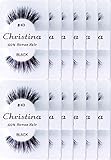 Christina 100% Human Hair False Eyelashes (#43-12Pack)