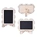 AUSTOR 14 PCS Mini Chalkboard Signs with Decorative Boarder and Stand Message Board Signs Wood Place Card for Weddings, Parties and and Event Decorations