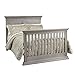 Full Size Conversion Kit Bed Rails for Baby Cache Vienna Crib (Ash Grey)