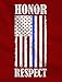 Thin Blue Line American Flag Men's Tank Top 4th of July Singlet Large Black