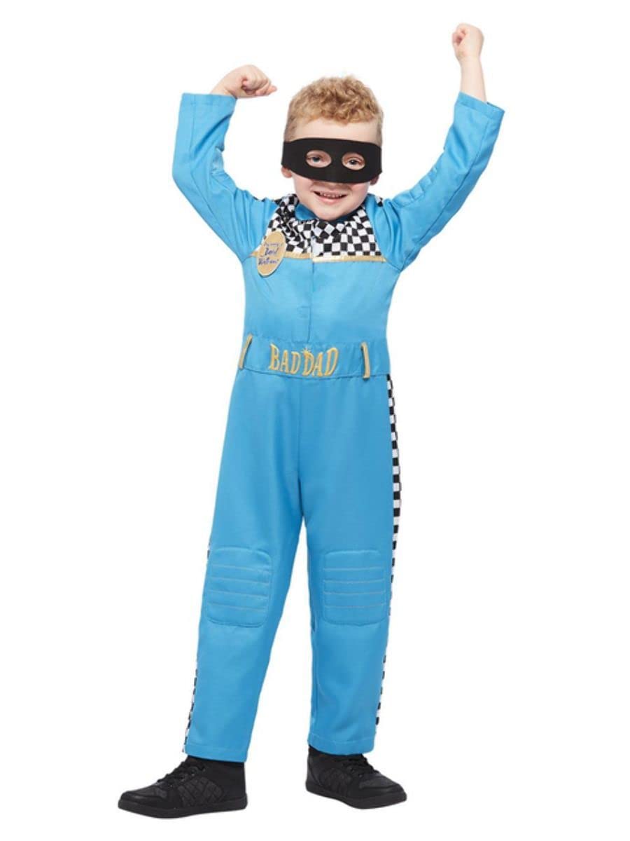 Smiffys David Walliams Bad Dad Costume All In One & Eyemask, Officially Licensed David Walliams Fancy Dress, Child Dress Up Costumes