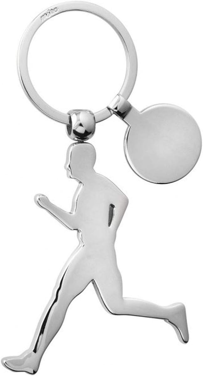 Ten Runner keychain with token cod.EL7091 cm 10x3,5x0,7h by Varotto & Co, Steel, S