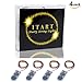 ITART Micro LED String Lights Battery Powered 8 Packs Orange Mini Fairy Hanging Light 20 LED 6Ft Ultra Thin Silver Wire Rope Lights for Christmas Trees Wedding Parties Bedroom