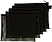 Sun Life Style Mesh Zipper Bags Nylon Pouches 6x8 for Travel Accessories Cables Cosmetics Office Supplies See Through Organizer (Set of 5, 6 x 8 Inch, Black)
