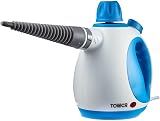 Tower THS10 Handheld Steam Cleaner 1050 W with Crevice Tool Blue 250 ml