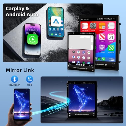 【8 Core 4+64G】 Hodozzy Carplay Car Radio for Opel Astra J/Buick Excelle 2009-2015, 9.7 Inch Touch Screen Android Car Radio with Android Auto/WiFi/GPS/RDS/FM/Bluetooth/USB/DSP+Reversing Camera