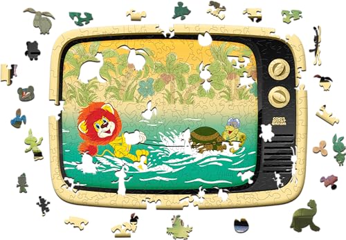EWA Eco-Wood-Art - SOYUZMULTFILM Puzzle:How The Little Lion and The Turtle Sang A Song - Farbige Klassisch Holzpuzzle für Jugendliche und Erwachsene, 14+ - 299 Stück
