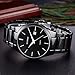 GOHUOS Mens Watches Business Auto Date Calendar Black Analog Display Stainless Steel Strap Classic Watch
