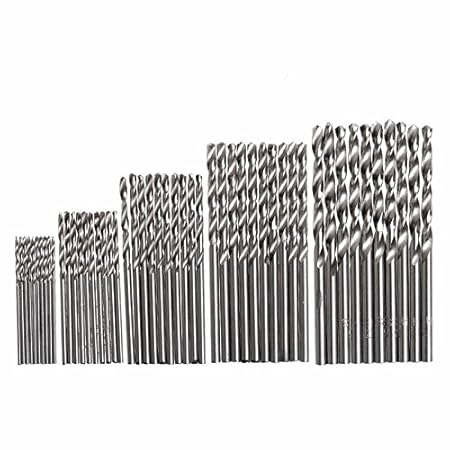 Generic 50Pcs High Speed Steel Titanium Plated Twist Drill Bit Set Tool 1/1.5/2/2.5/3mm