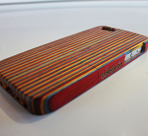 Leebrae MoonRays iPhone 5S / 5 Premium Handmade Unique colored stripes Bamboo Case