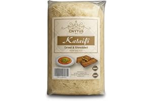 CNYTUS Kataifi Shredded Fillo Dough |200g (0.44 lb) | Katafi Shredded Pastry | Kunafa Shredded Phyllo Dough | Knafeh Shredded | Kadayif | Kanafeh | Katifi Phyllo | Kataifi For Dubai Chocolate