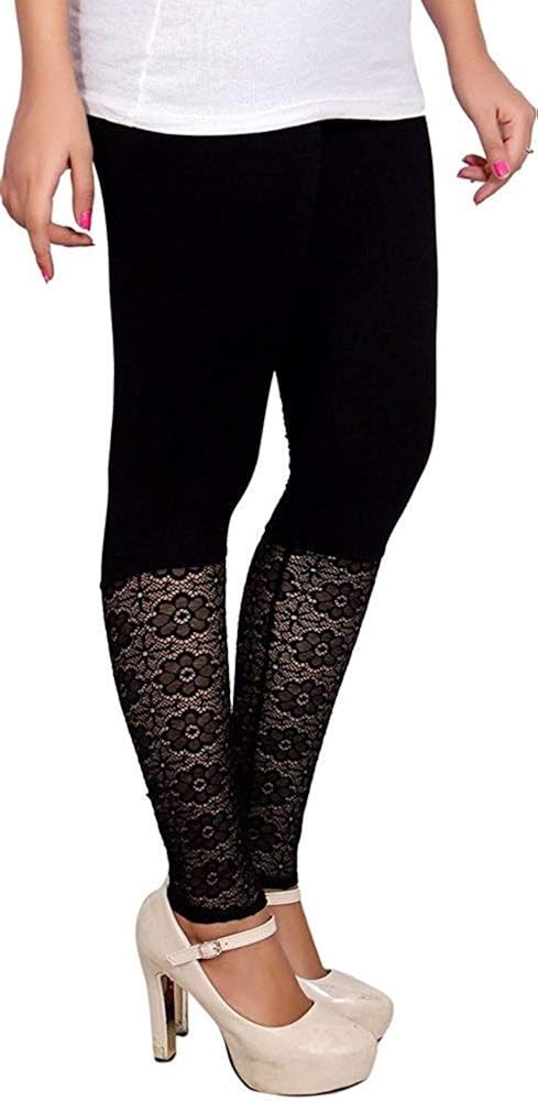 srisaras premium viscose designer ankle length leggings (7 colours)